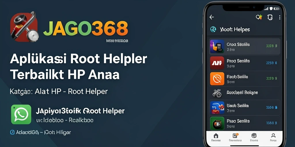 Antarmuka utama JAGO368 saat melakukan rooting perangkat Android.