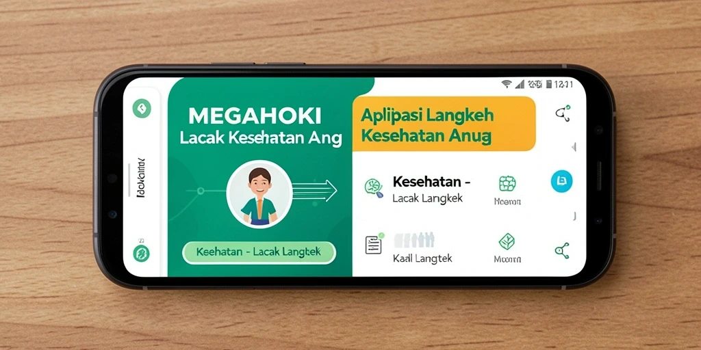 Tampilan antarmuka MEGAHOKI saat melacak langkah harian.