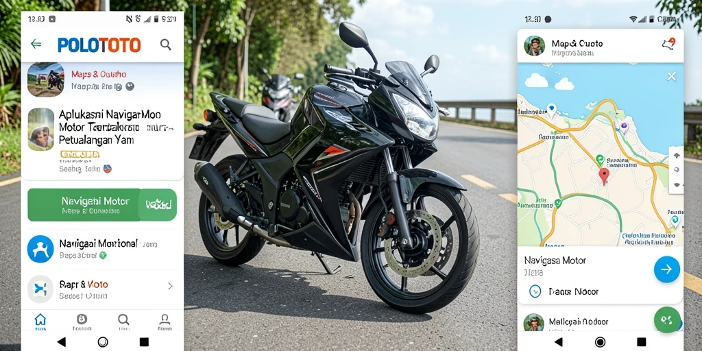 Tampilan antarmuka POLOTOTO yang intuitif untuk navigasi motor.