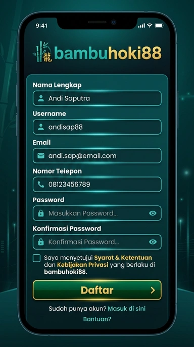 Cara Mudah Buat Akun Bambuhoki88 untuk Pengguna Android